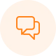 Chat icon representing live chat support for Quickplus contact page