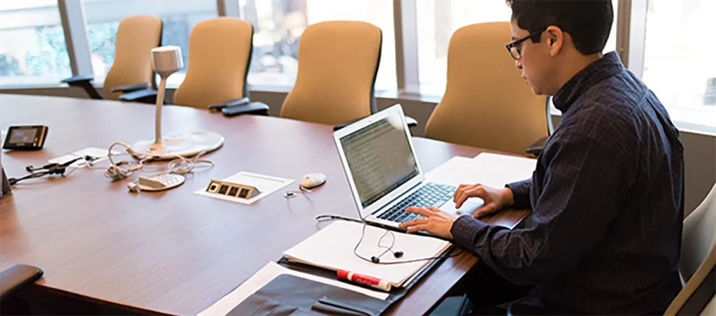 Professional reviewing documents for Trade License Renewal in Dubai