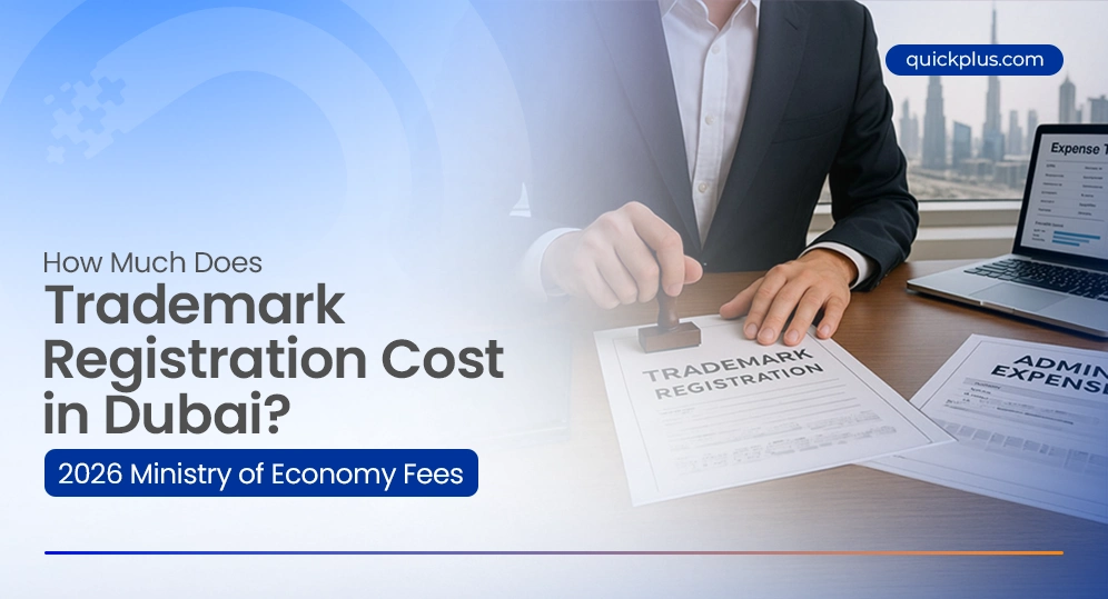 2026 Ministry of Economy fee breakdown for trademark registration cost in Dubai