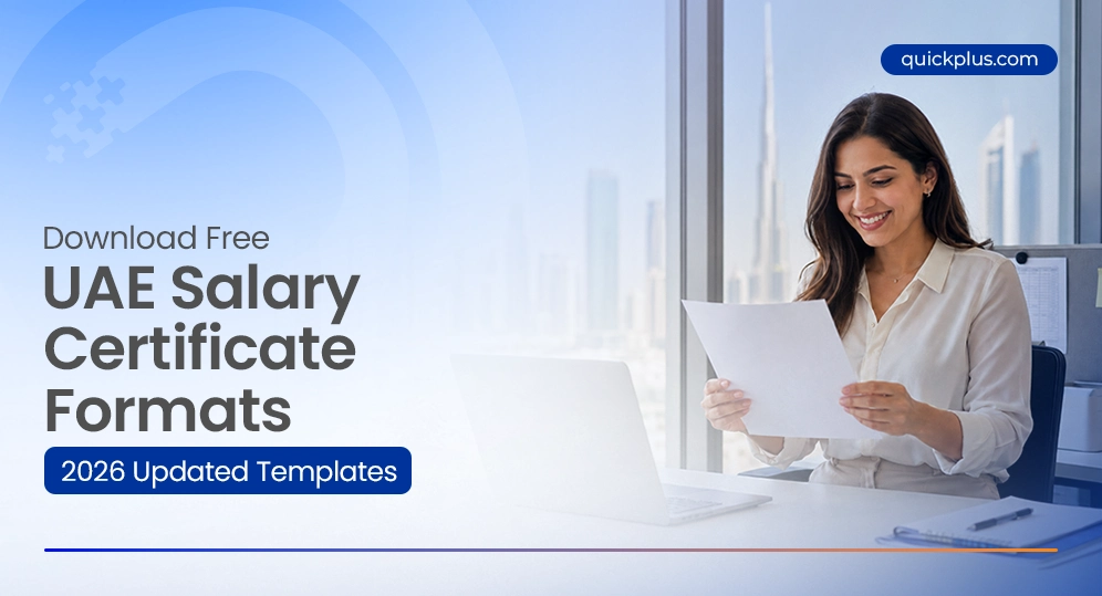 Standard 2026 salary certificate format UAE template with company letterhead and stamp requirements