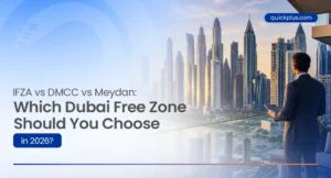 IFZA vs DMCC vs Meydan Dubai free zone comparison
