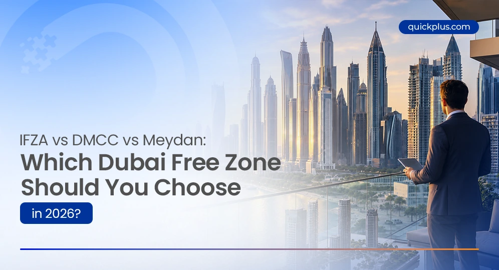 IFZA vs DMCC vs Meydan Dubai free zone comparison